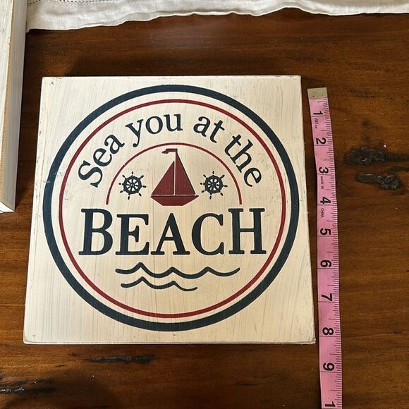 Beach wooden Decor Bundle 3 pieces impeccable condition - Picture 6 of 9